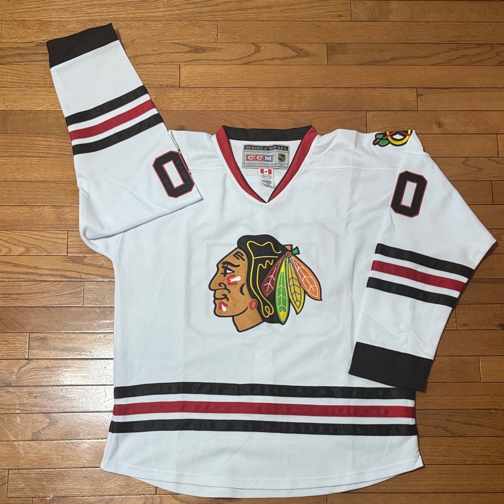 CCM White Chicago Blackhawk, “Christmas Vacation” Griswold Jersey